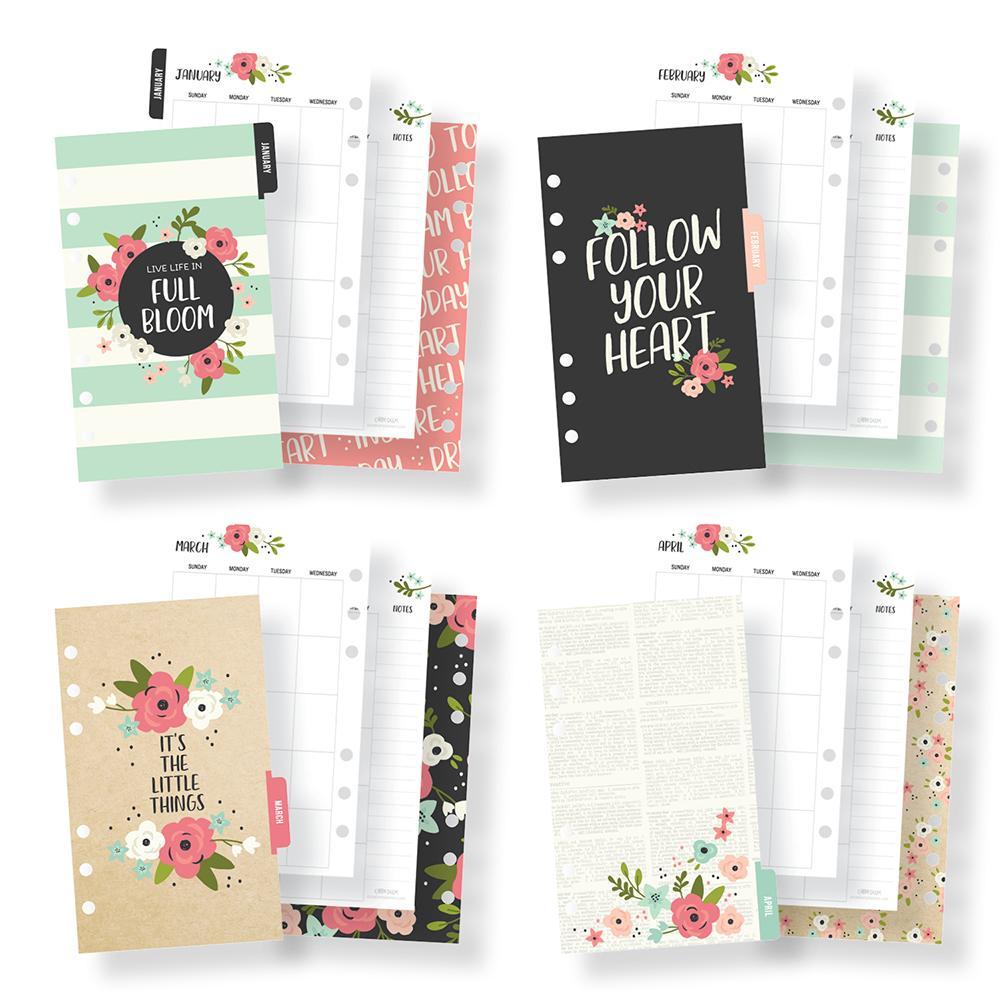 Carpe Diem Personal Planner Monthly Inserts - Bloom