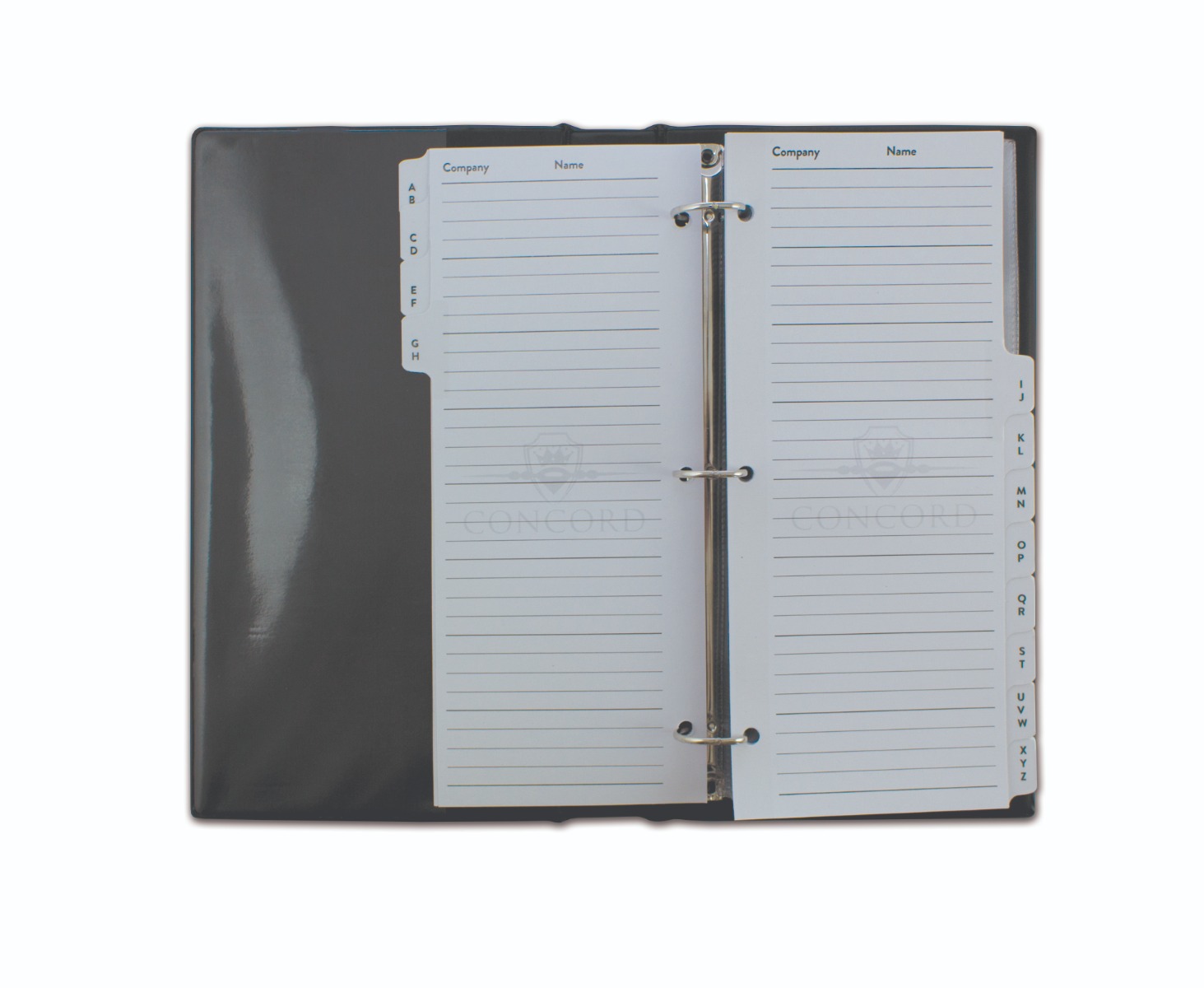 Concord Business Card Book - Black 165mm x 297mm Small Binder