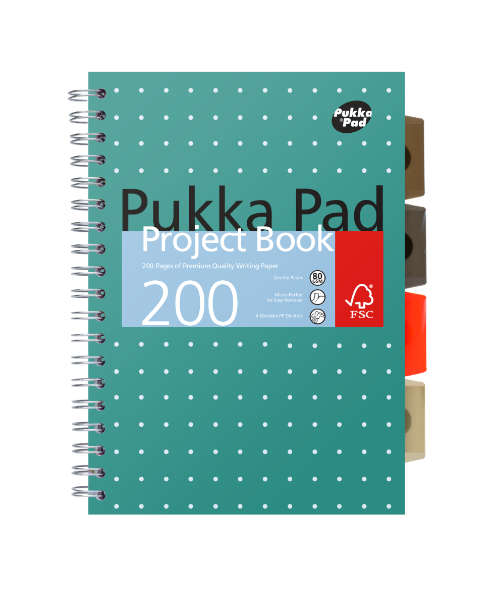 Pukka Pads B5 Lined Metallic Project Book - Pack of 3