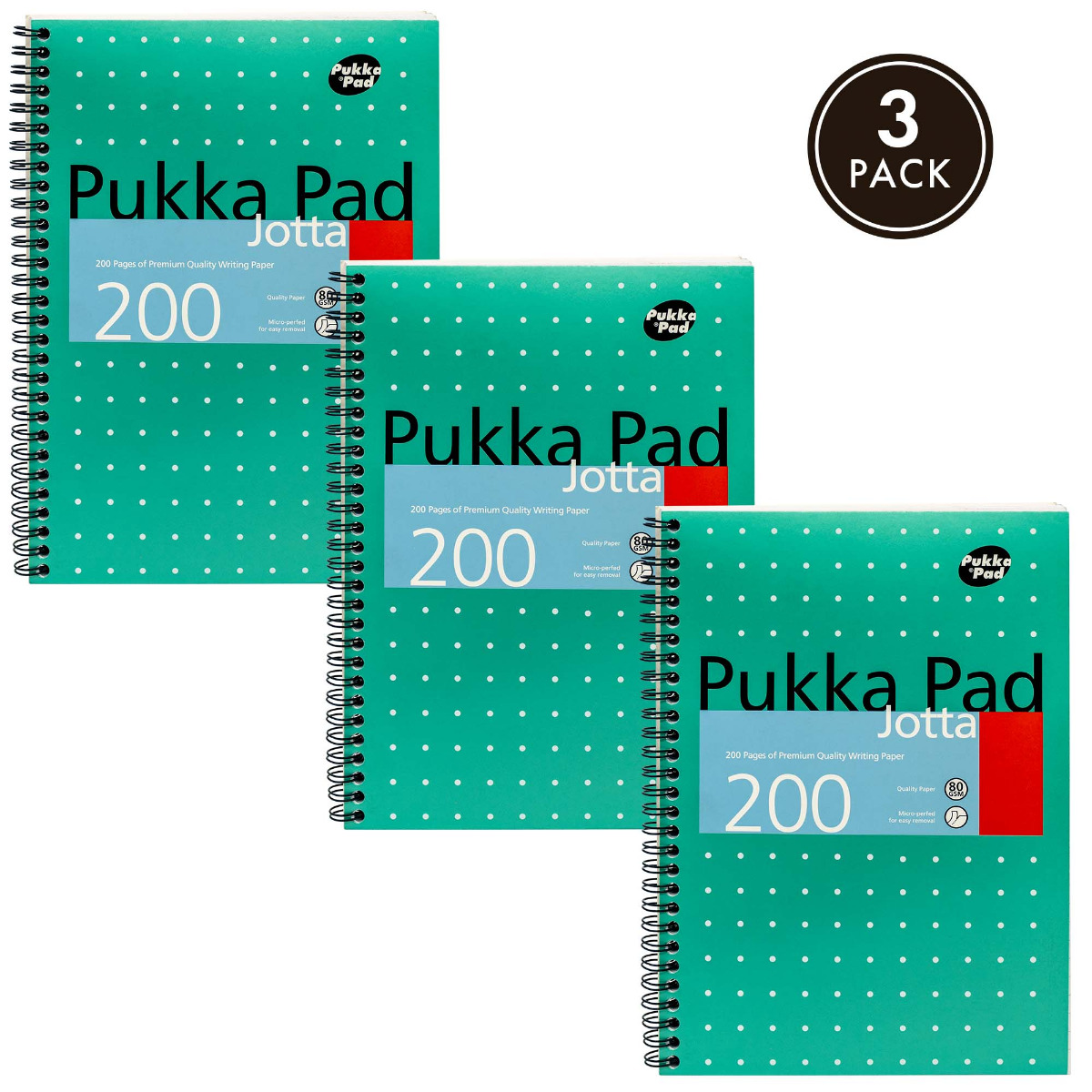 Pukka Pads B5 Lined Metallic Jotta Notebook - Pack of 3