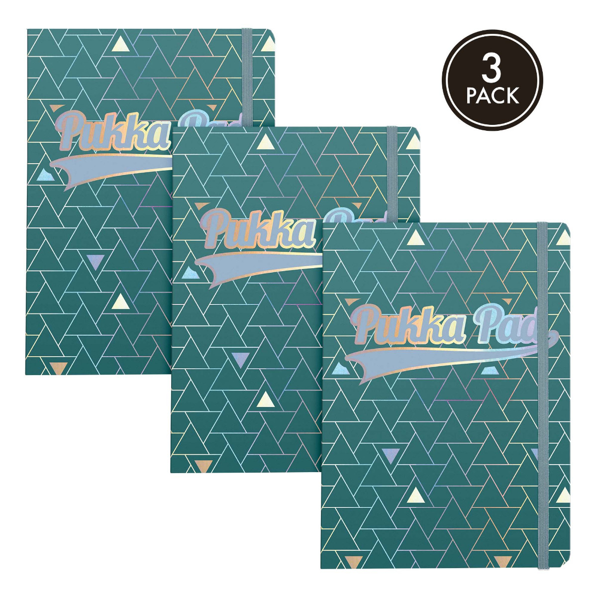 Pukka Pads Glee A5 Journal in Green - Pack of 3