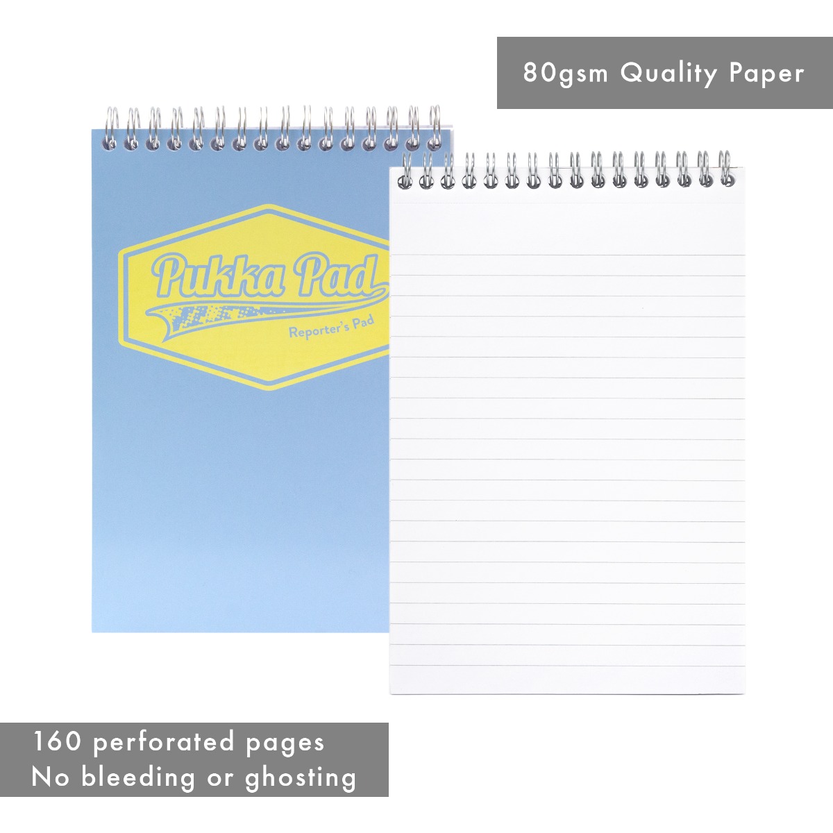 Pukka Pads Pastel Lined Reporters Notebook - Assorted Pink, Teal and Blue