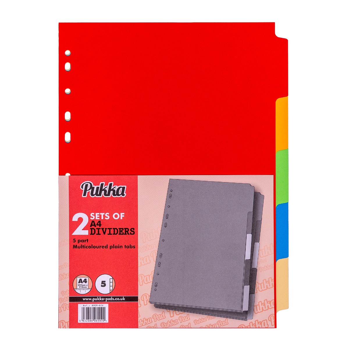Pukka Pads Brights A4 5 Part Dividers - Pack of 2