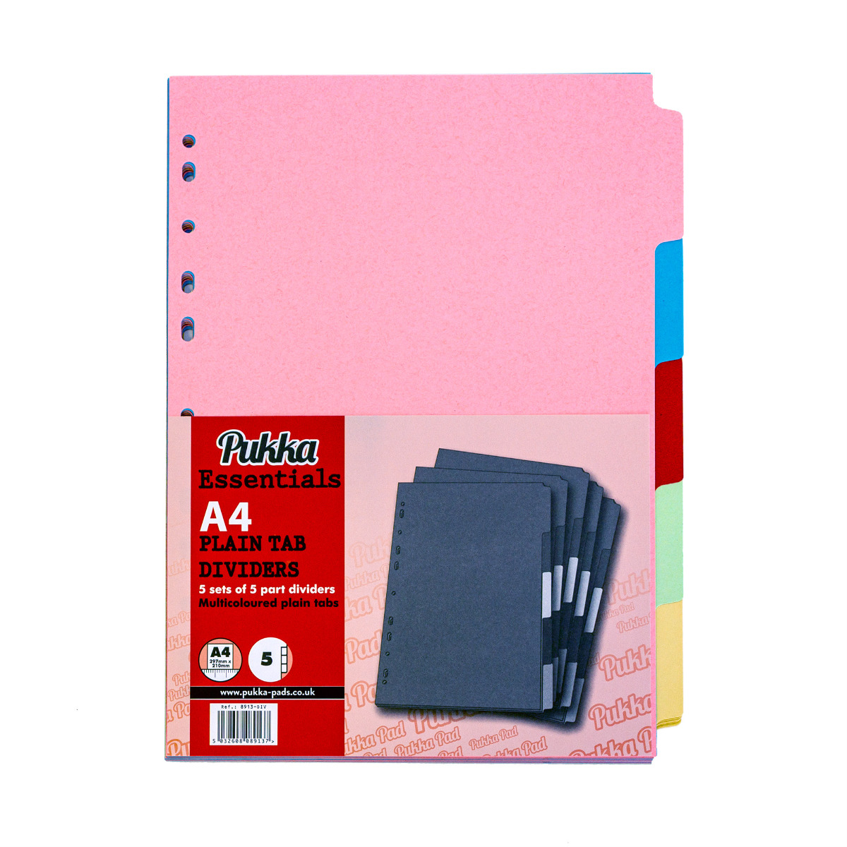 Pukka Pads Pastel A4 5 Part Dividers -Pack of 5