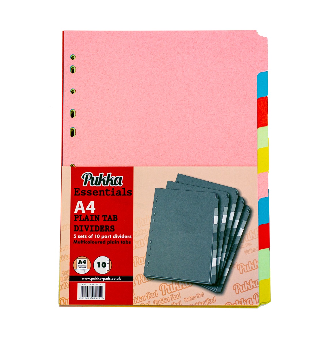 Pukka Pads Pastel A4 10 Part Dividers - Pack of 5