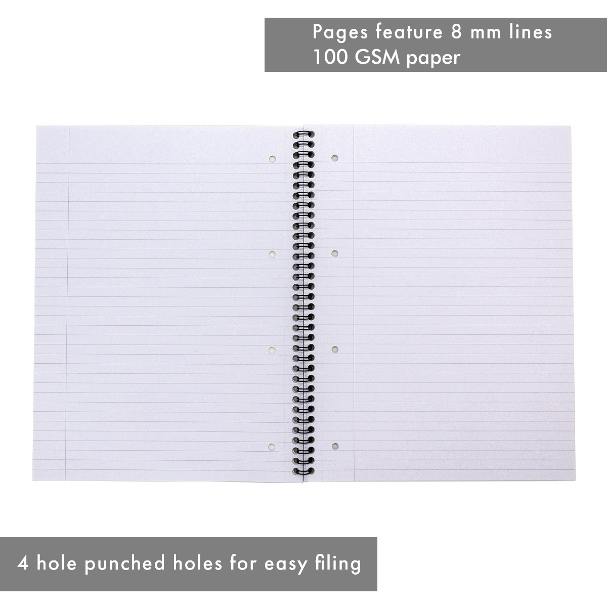 Concord A4 Black Lined Jotta Notebook  - Pack of 5