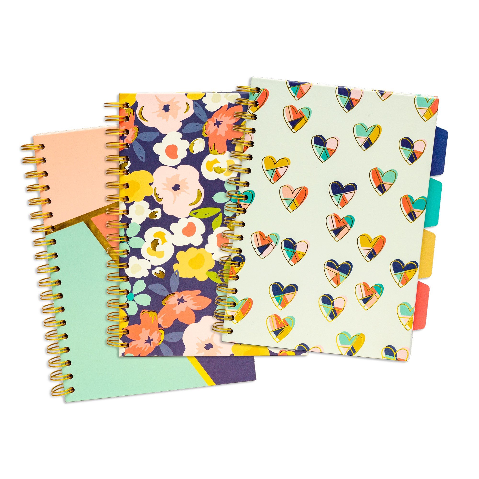 Carpe Diem Floral Love Lined B5 Project Books - Assorted Pack of 3