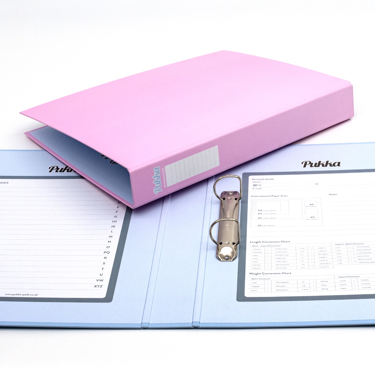 Pukka Pads Pastel Pink and Blue A4 Ringbinders - Pack of 10