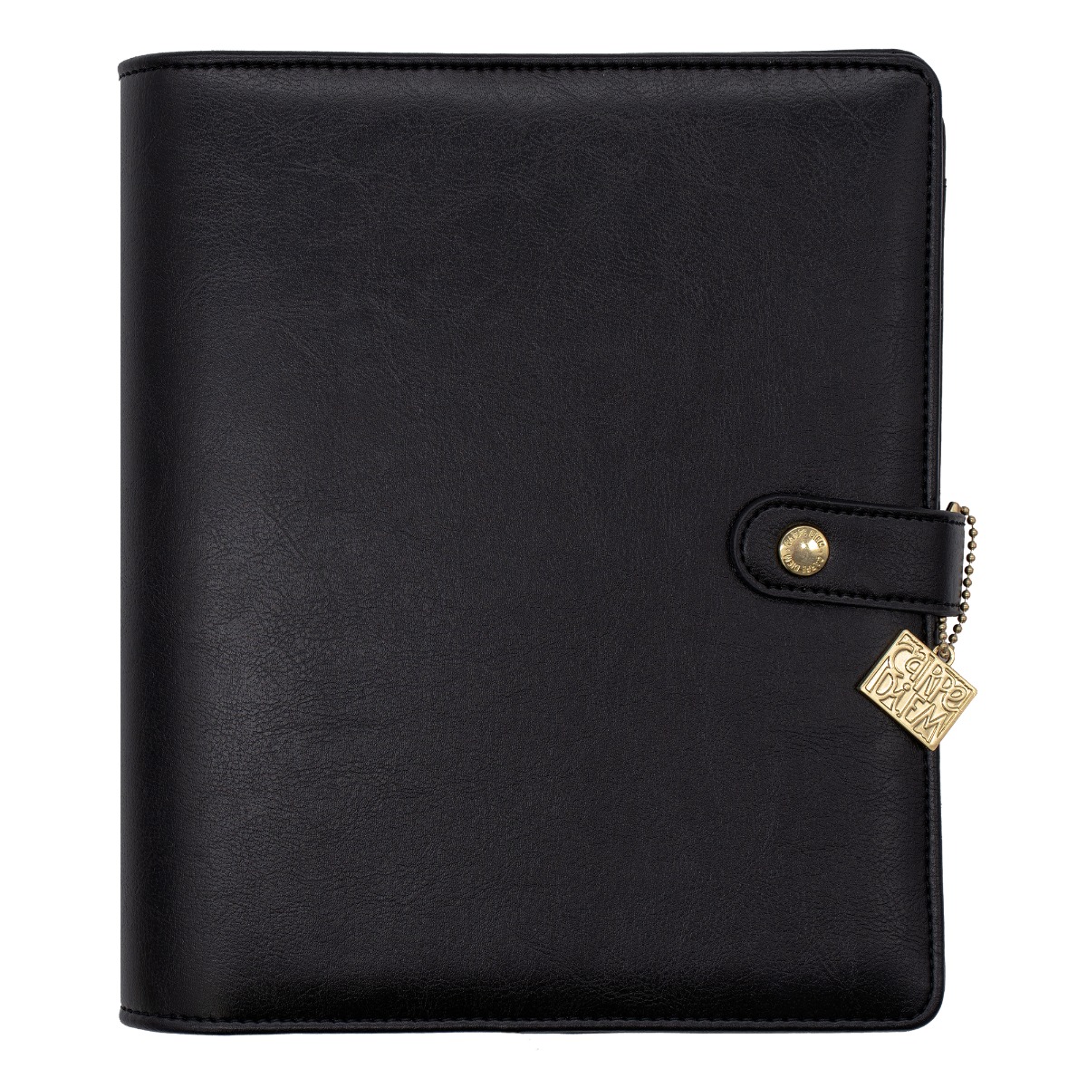 Black A5 faux leather planner