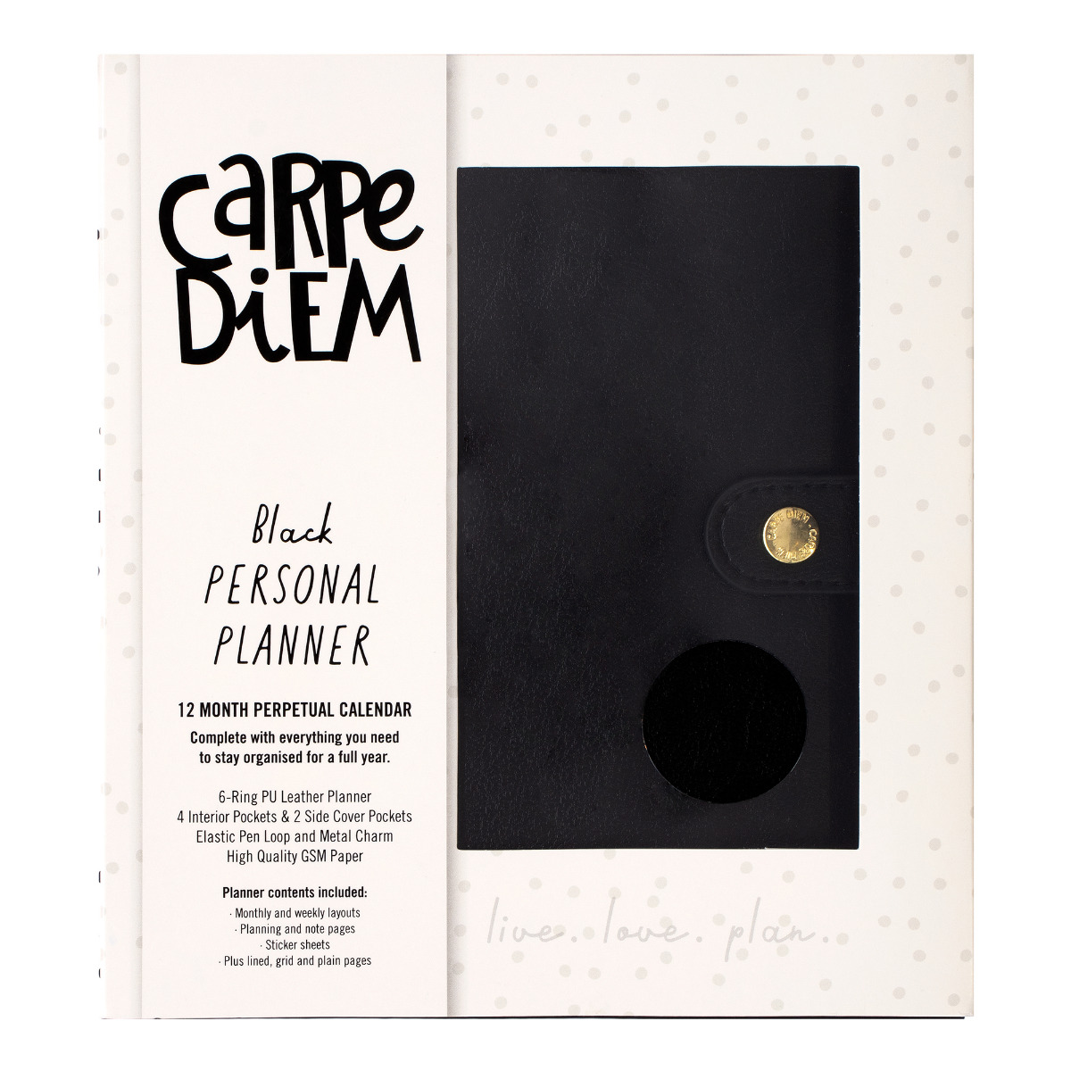 Personal Planner Black - Carpe Diem