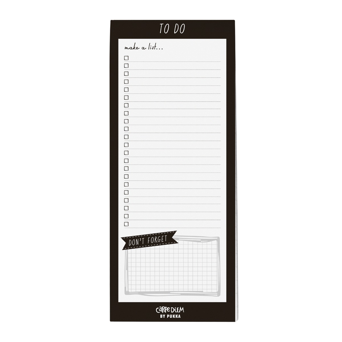 Carpe Diem Magnetic To Do List -  Black