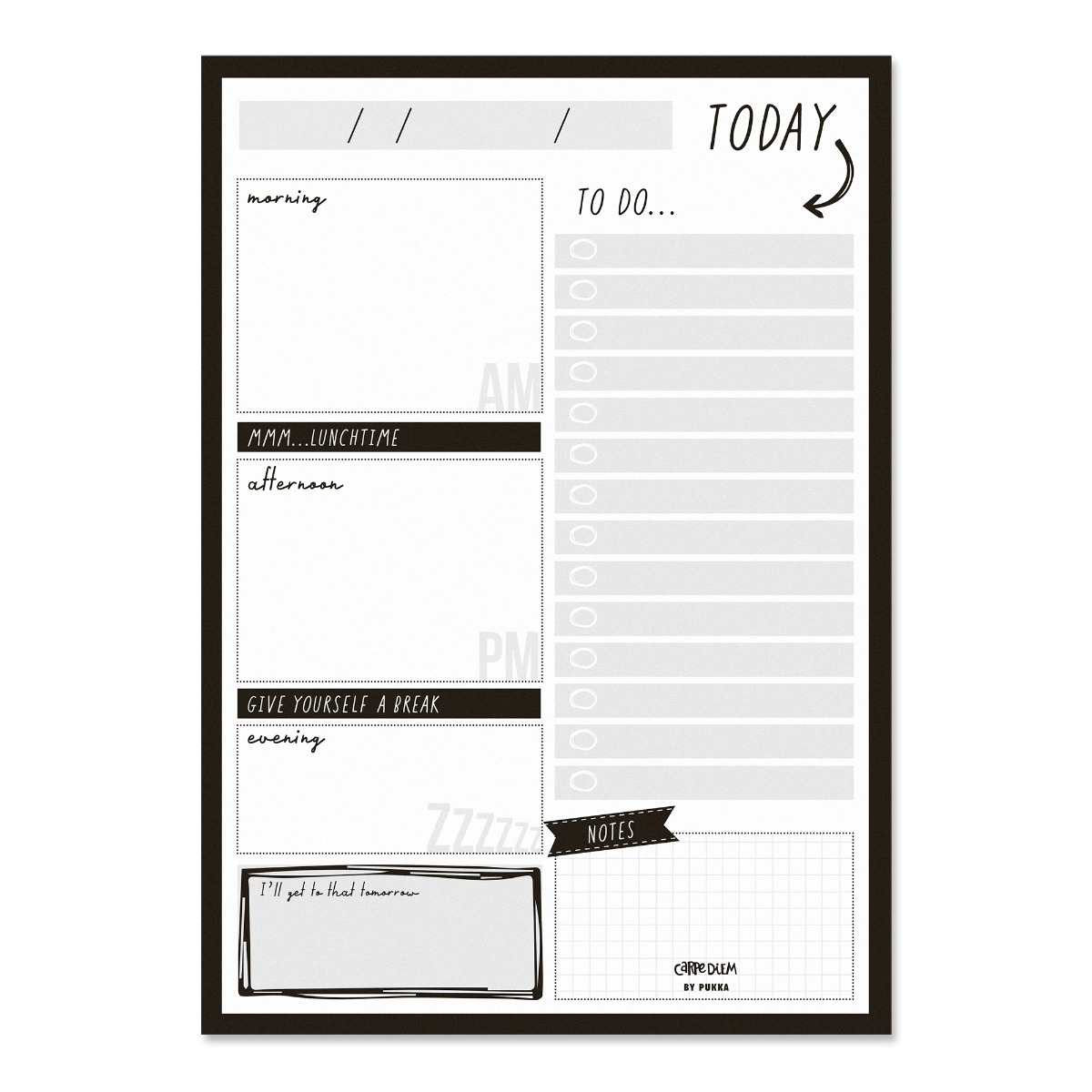 A4 to Do Pad/Dagelijkse Schedule Planner/Desk Pad - 60