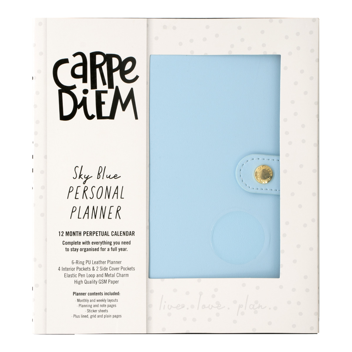 Carpe-Diem-Sky Blue Slim Pencil Case – Carpe Diem Planners