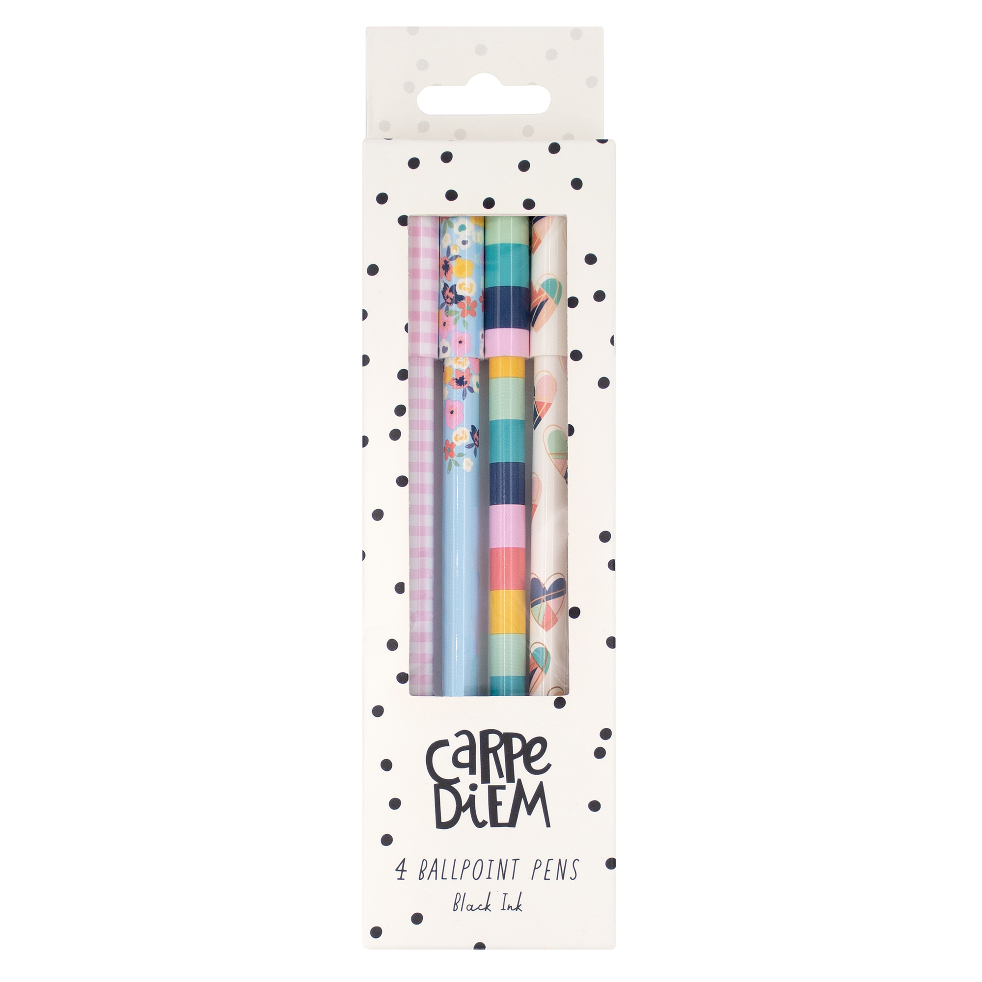 Carpe Diem 4 Pack of Hearts Ballpoint Pens