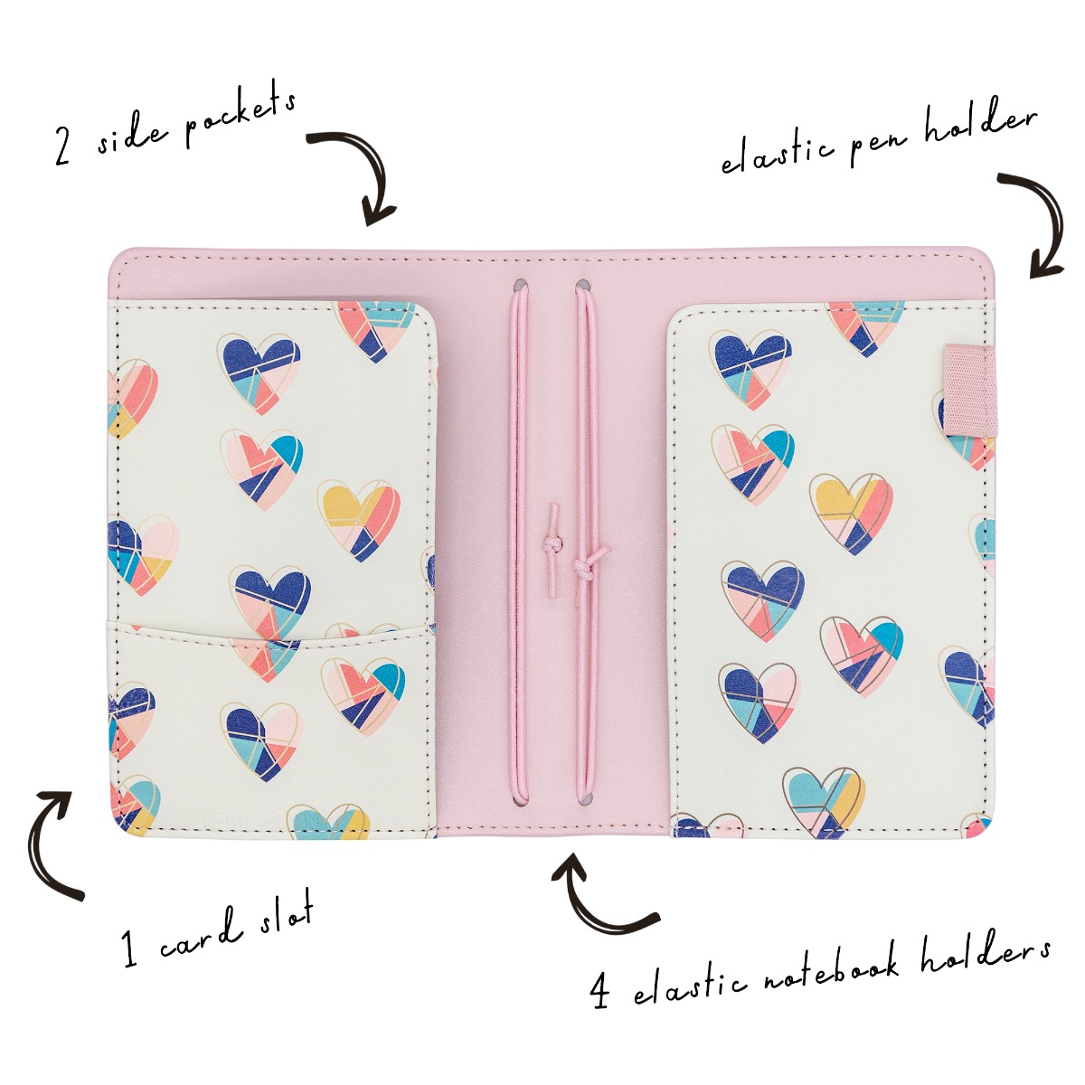 Carpe Diem A6 Notebook and Passport Holder - Ballerina Pink