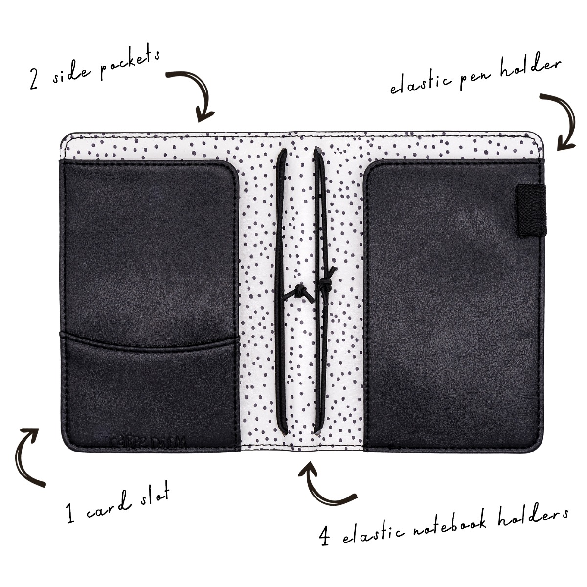Carpe Diem A6 Notebook and Passport Holder - Buffalo Check