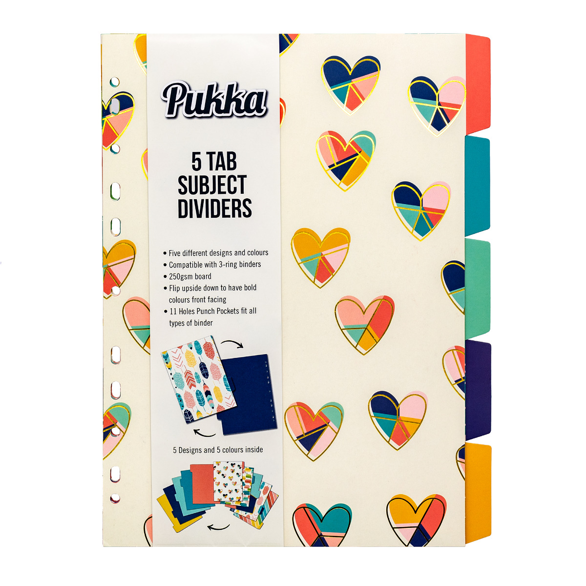 Pukka Pads A4 Fashion 5 Tab Reversible Dividers