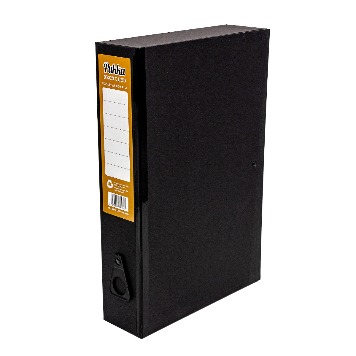 Pukka Pads Black Recycled Foolscap Box File