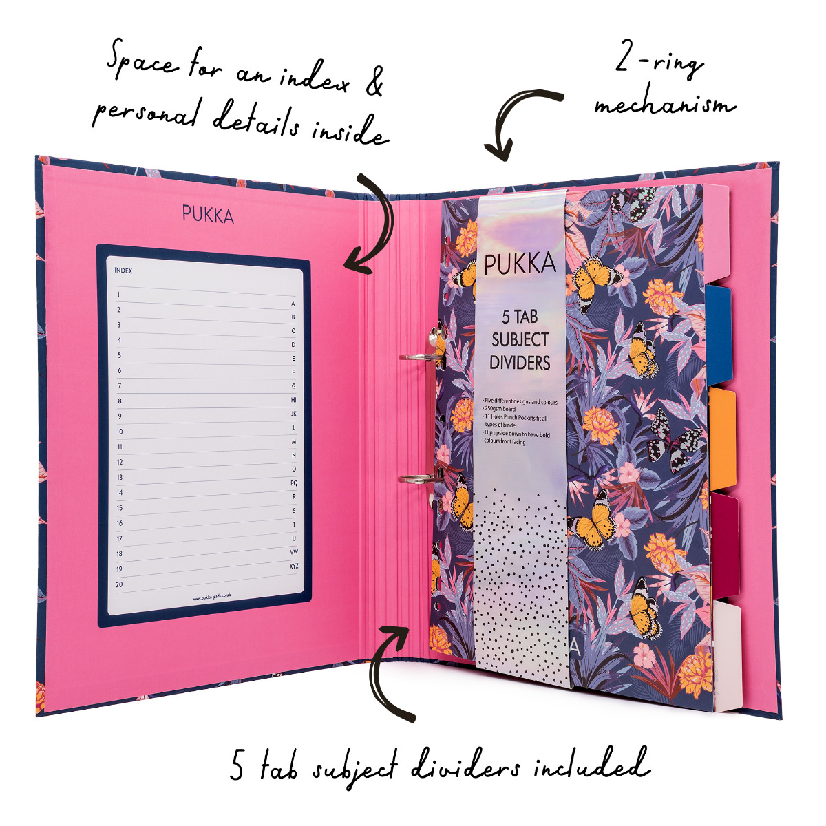 Pukka Pads Bloom A4 Rollbound Ringbinder Preloaded - Blue