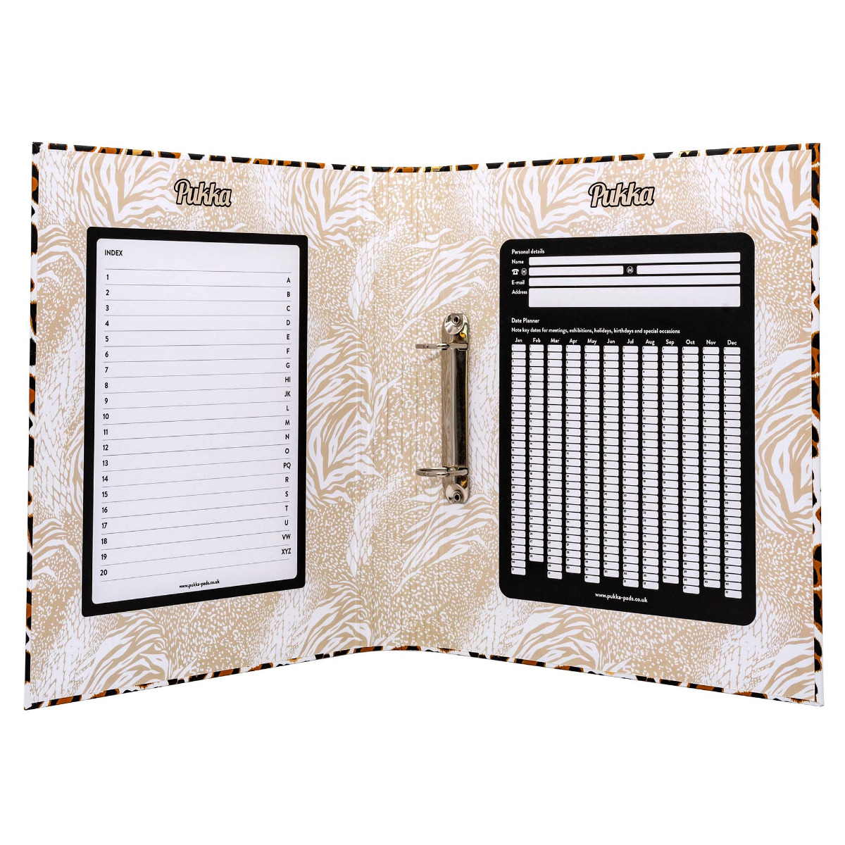 Pukka Pads Wild Rollbound Binder Preloaded with Divider Set Leopard