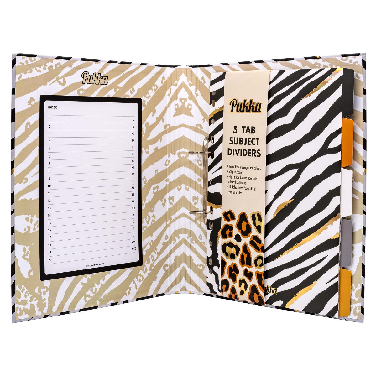 Pukka Pads Wild Rollbound Preloaded Zebra Binder