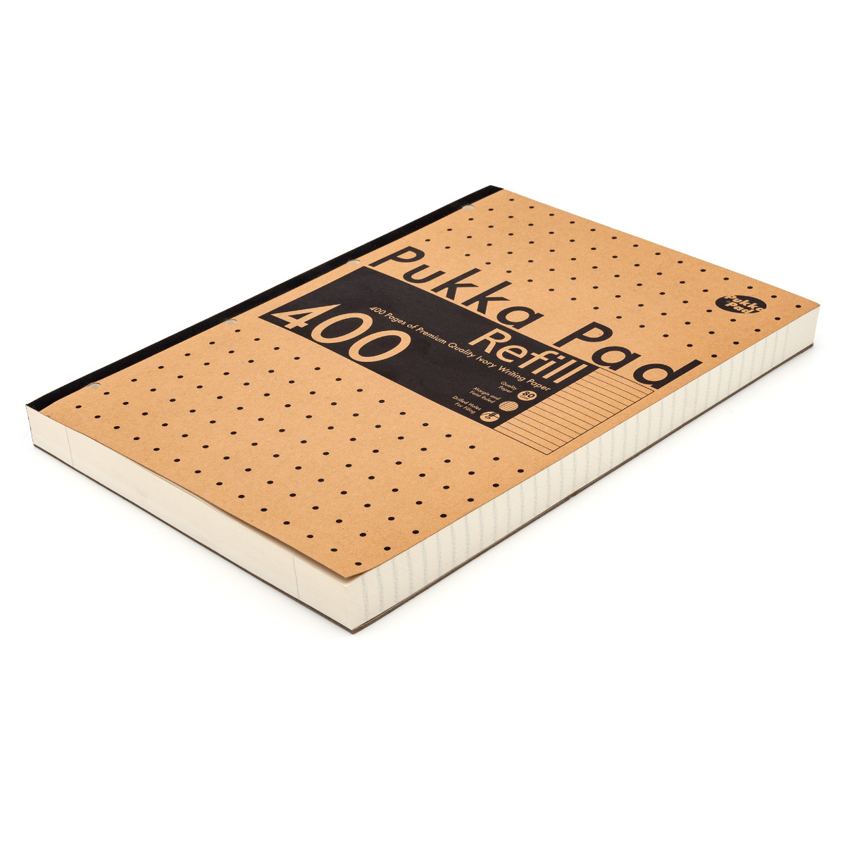 Pukka Pads Kraft A4 Ivory Lined 400 Page Refill Pad - Pack of 5