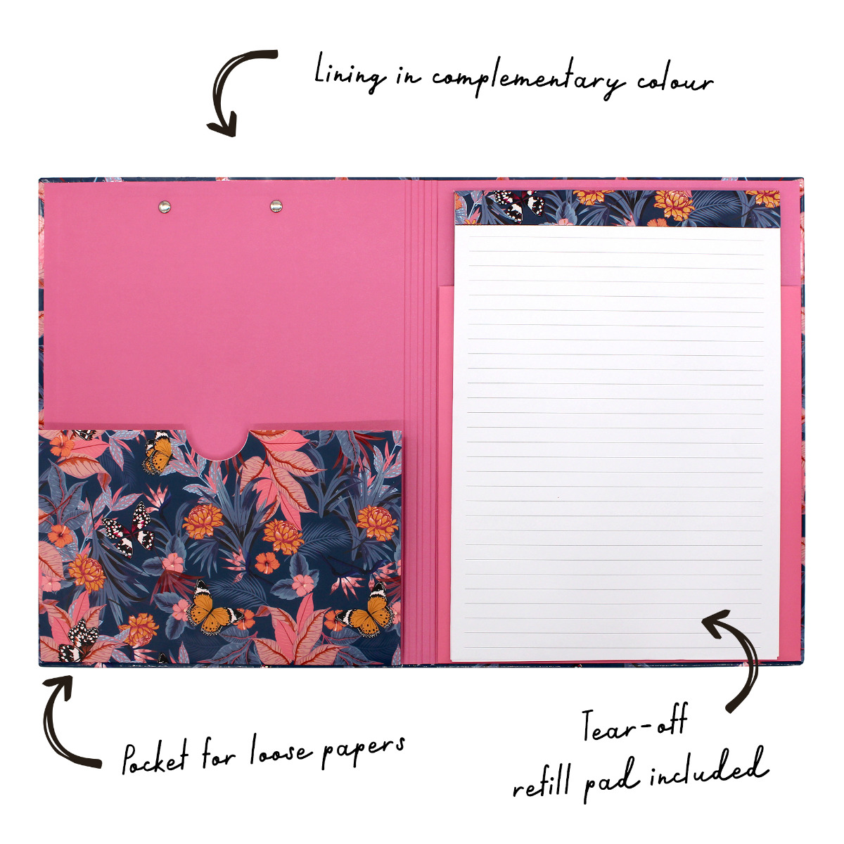 Pukka Pads Bloom A4 Padfolio Blue