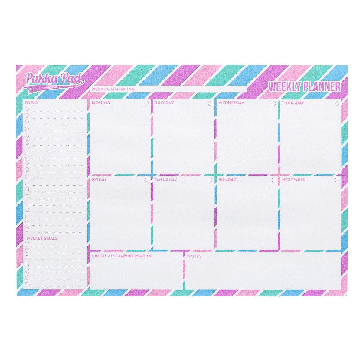Pukka Pad, Carpe Diem, Work, Goal, Planner with Weekly, Monthly, Undated  Inserts, A5 8 X 9.5 X 1.6 Inches, Blush
