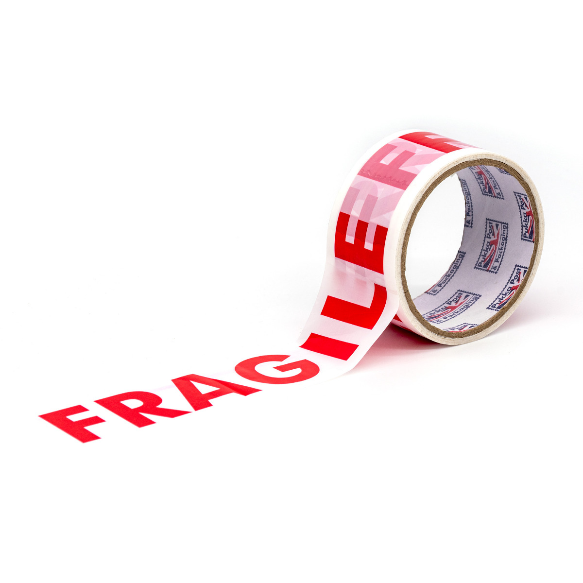 Pukka Fragile Parcel Tape, 50mm x 33m - Pack of 6