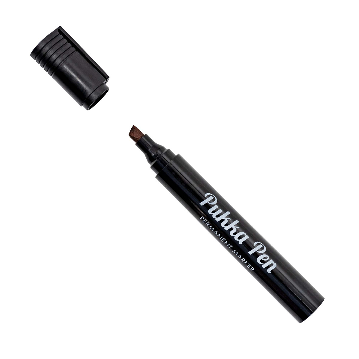 Pukka Post & Packaging Black Permanent Markers - Pack of 4