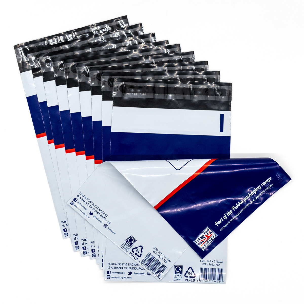 Poly Mailer Size 1 165mm x 235mm + 40mm Pack of 10 - Pukka Post