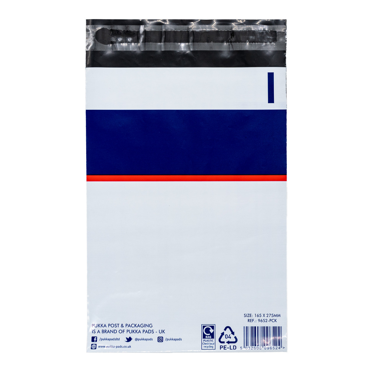 Poly Mailer Size 1 165mm x 235mm + 40mm Pack of 10 - Pukka Post