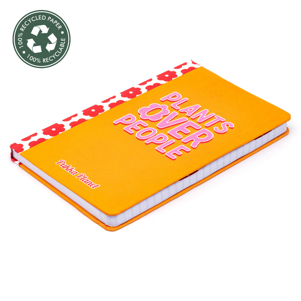 Pukka Planet A5 Lined Soft Cover Notebook "Plants Over People"