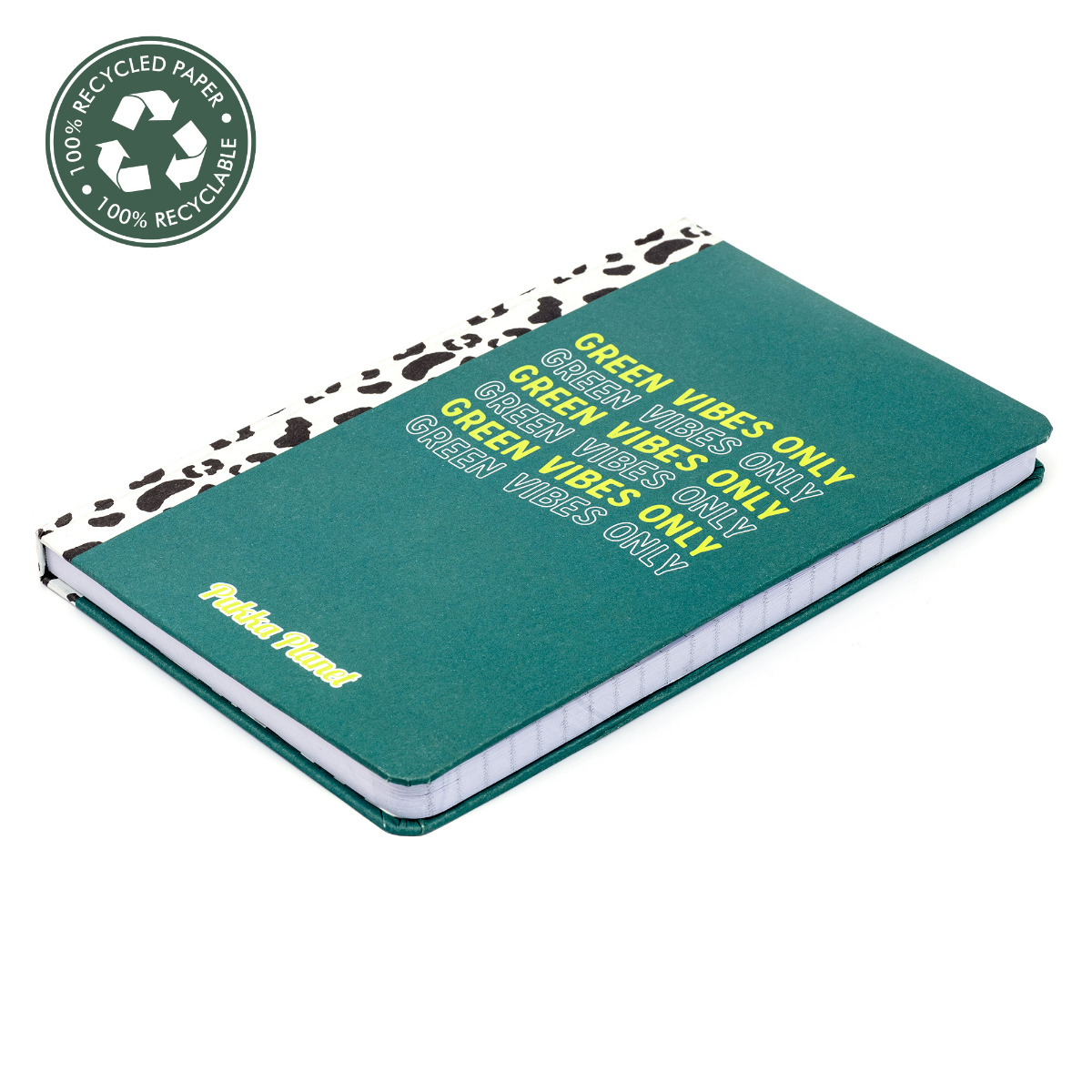 Pukka Planet A5 Lined Soft Cover Notebook "Green Vibes Only"