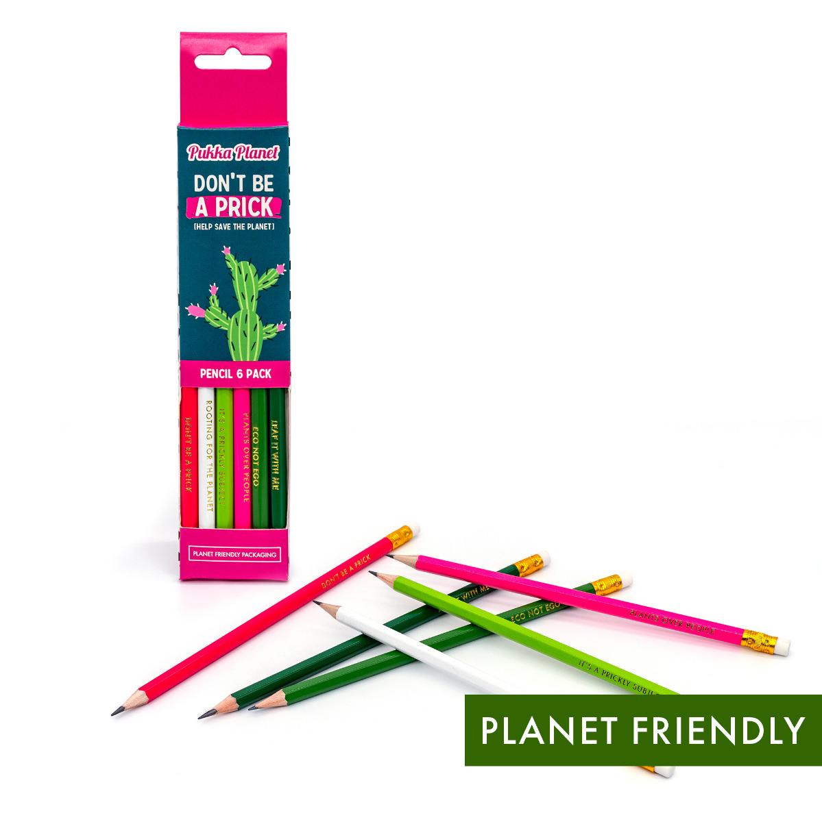 Pukka Planet "Don't Be A Prick" Pencils - 6 Pack