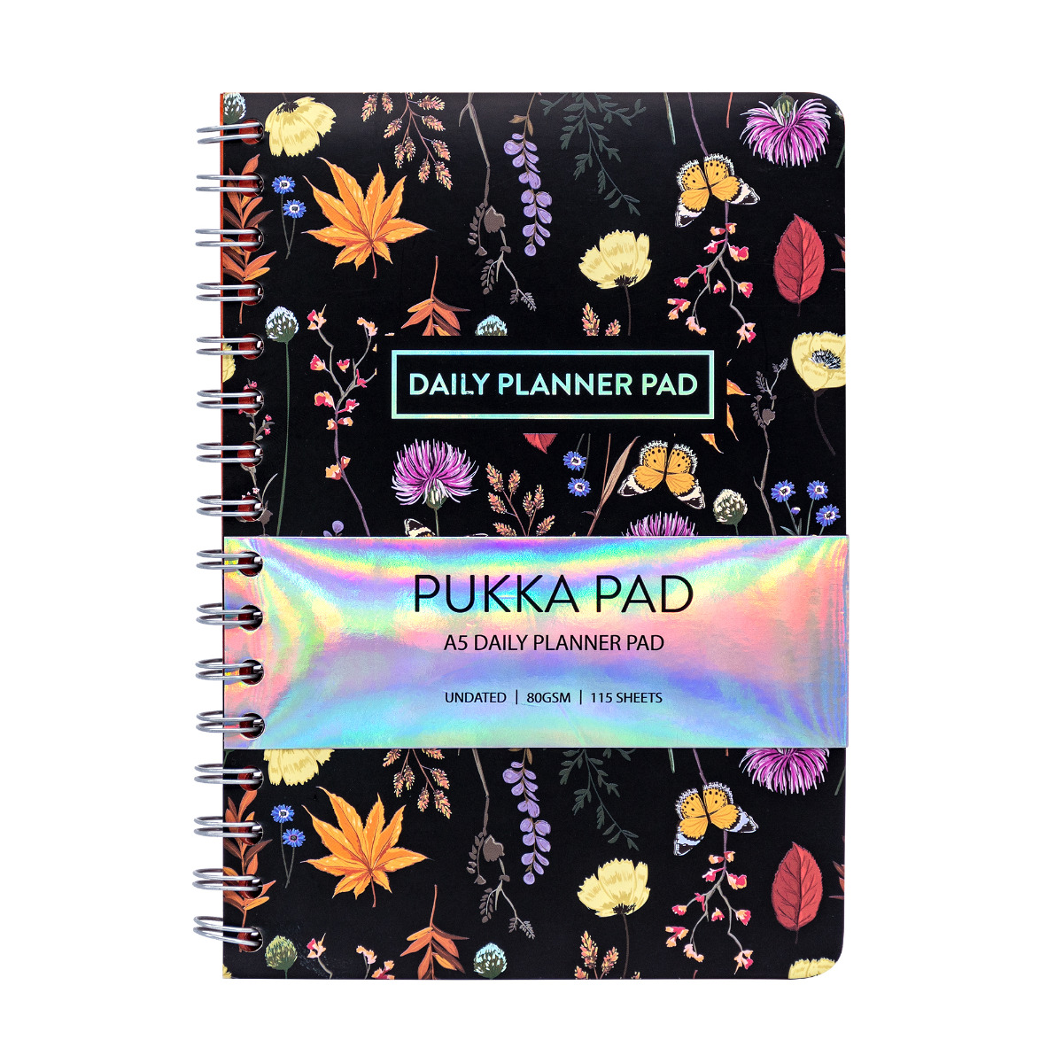 Pukka Pads Bloom Daily Planner Pad - Black