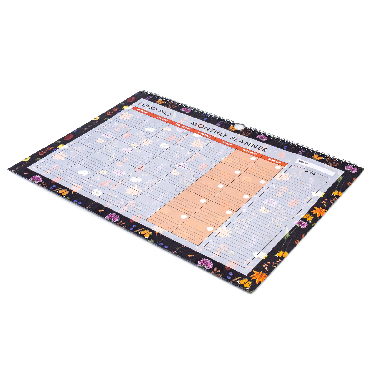 Pukka Pads Bloom Monthly Wall Planner - Black