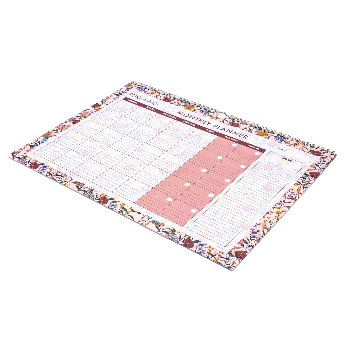 Pukka Pads Bloom Undated Monthly Wall Planner - Cream