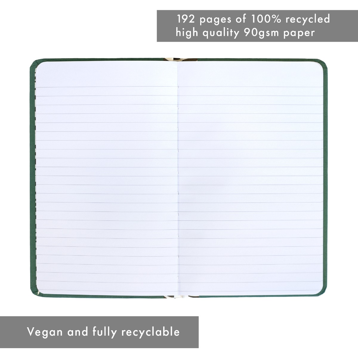 Pukka Planet  A5 Lined Soft Cover Notebook "Leaf It With Me"