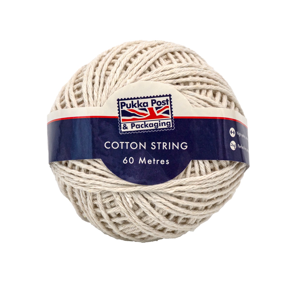 Pukka Post & Packaging Cotton String Ball 60m - Pack of 4