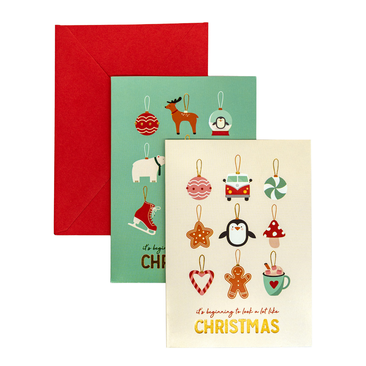 Pukka Pads Christmas Baubles 10 Pack of Christmas Cards