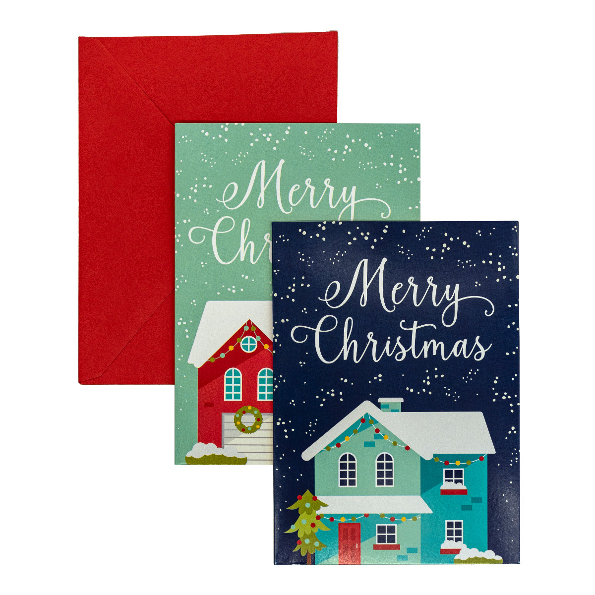 Pukka Pads Snowy Christmas House 10 pack of Christmas Cards