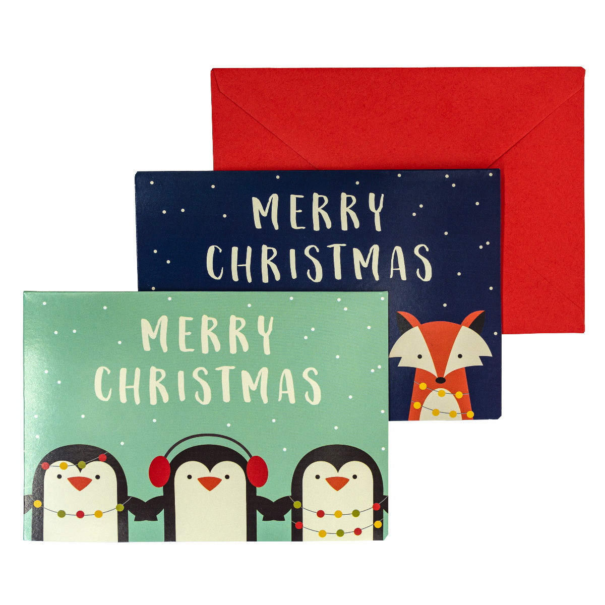 Pukka Pads Penguins and Foxes 10 pack of Christmas Cards