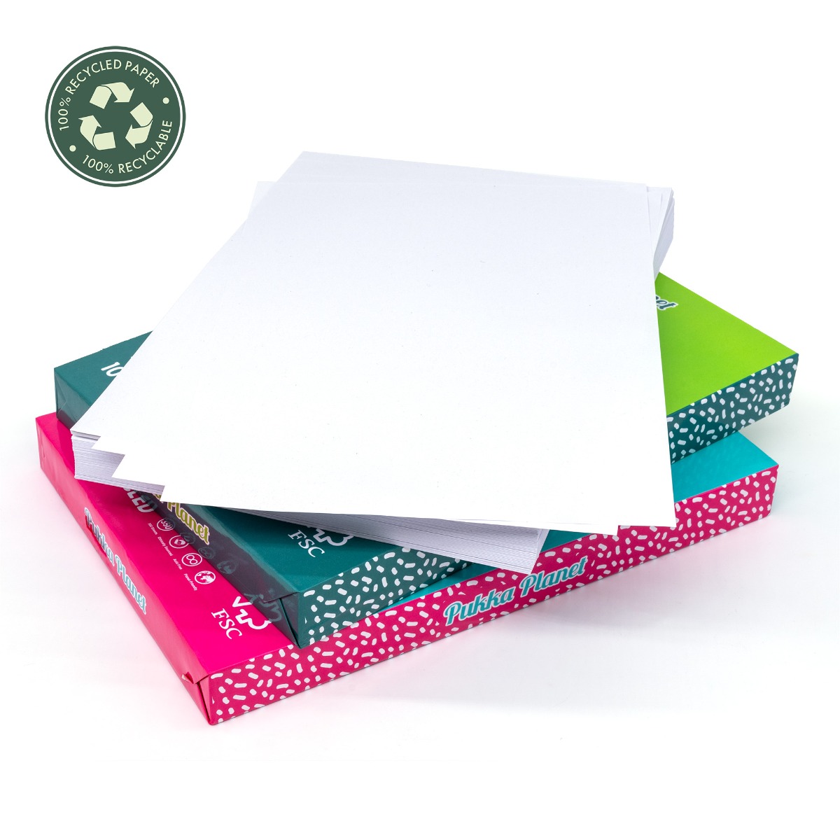 Pukka Planet A4 Recycled Multipurpose Paper 350 Sheets - 5 Reams