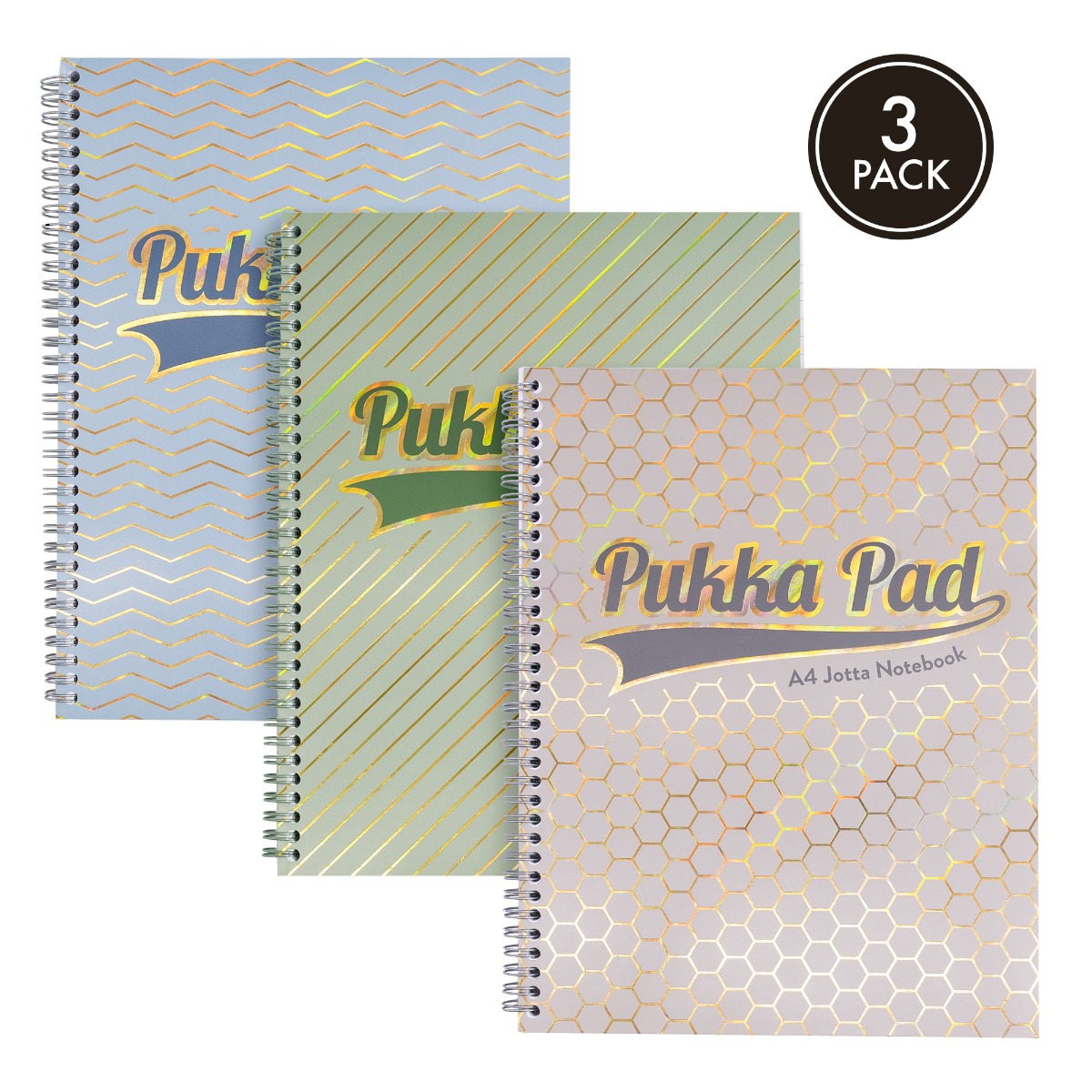 Pukka Pads Haze Lined Assorted  A4+ Jotta Notebook - Assorted Pack of 3