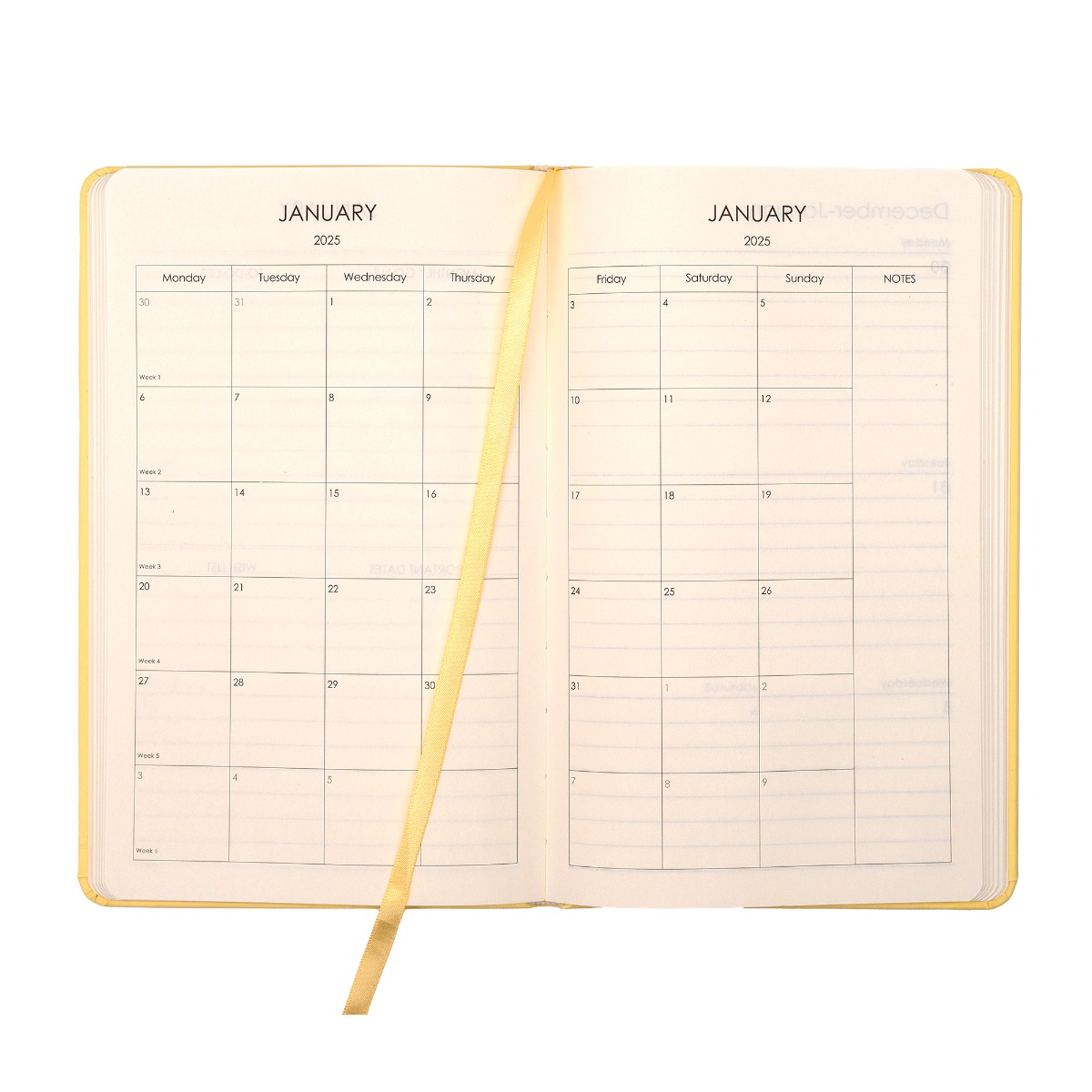 Pukka Pads August 2024 - July 2025 Academic Diary In Pastel Yellow