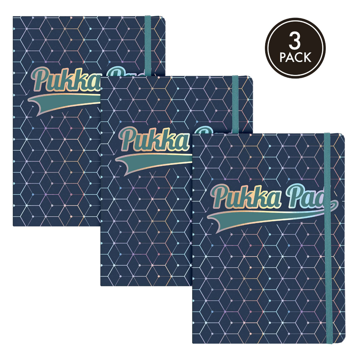 Pukka Pads Glee A5 Journal in Dark Blue - Pack of 3