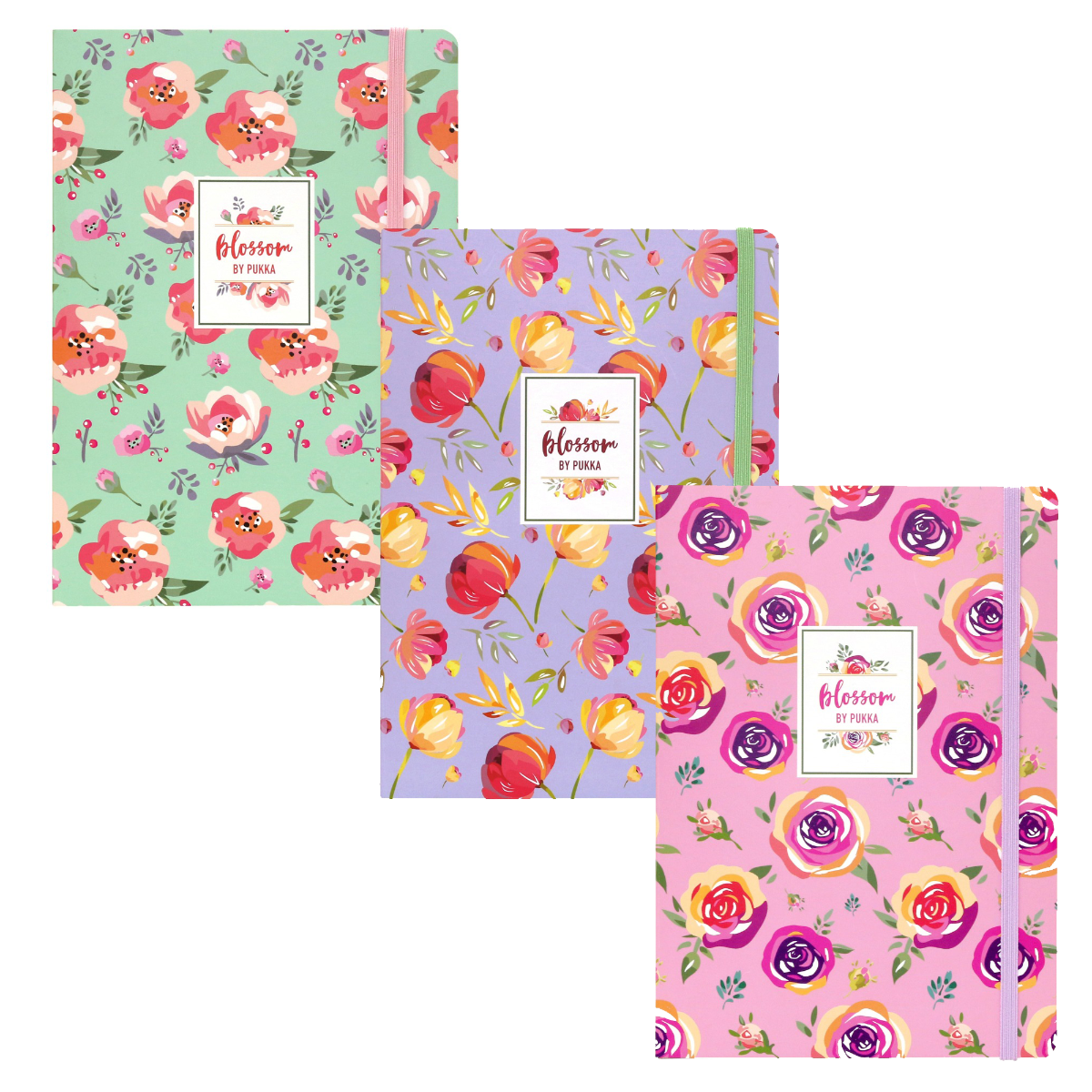 Blossom A5 notebook - Assorted Pack of 3