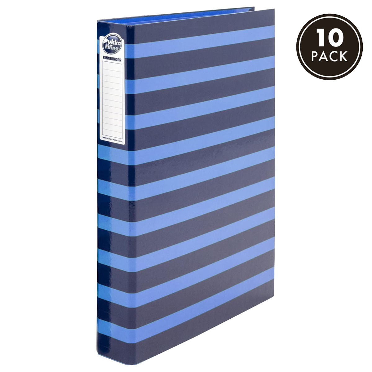 Pukka Pads Blue and Navy Striped A4 Ringbinder - Box of 10