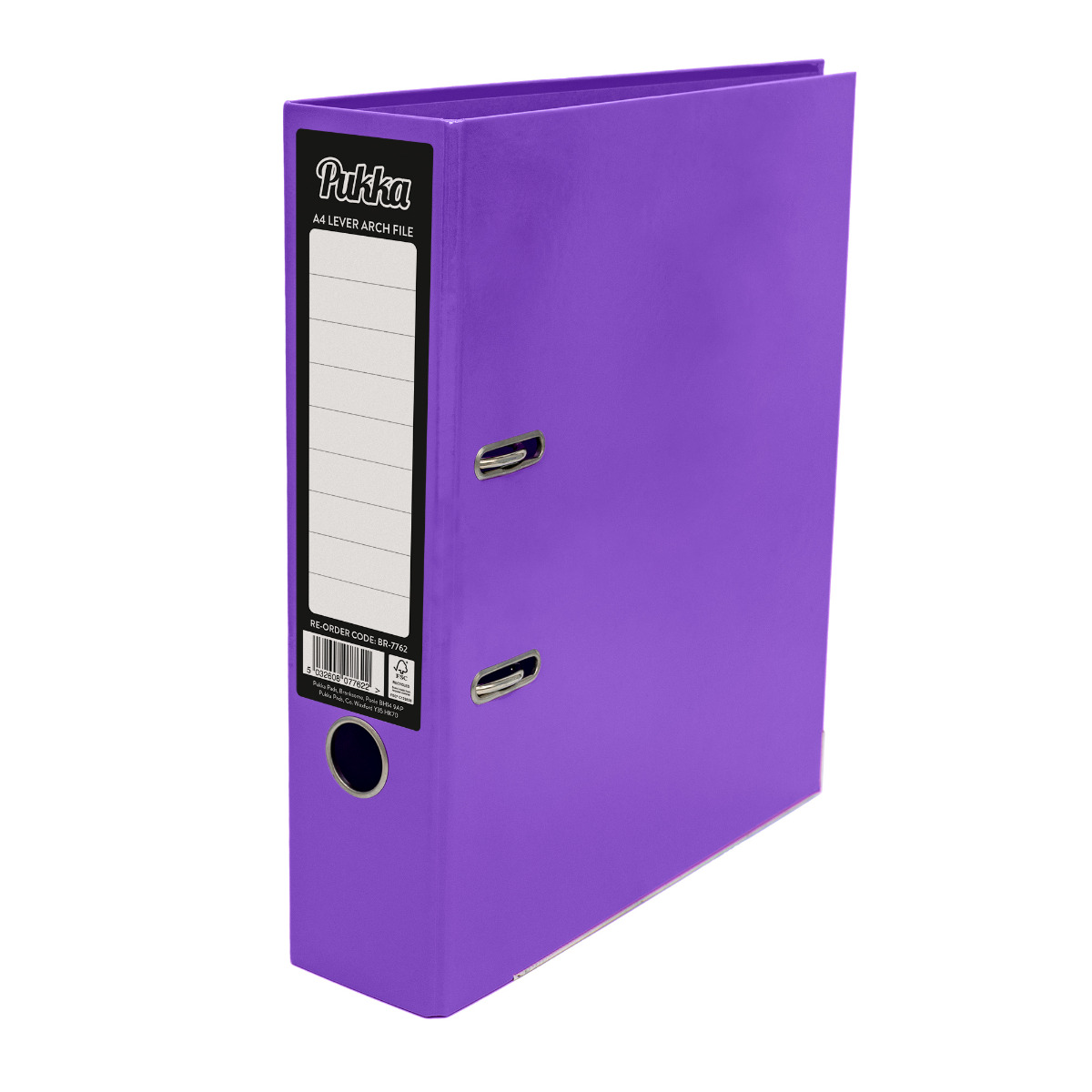 Brights Lever Arch File in purple Pukka Pads